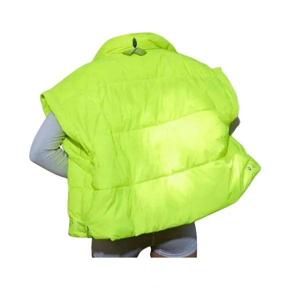 FP Movement | In A Bubble Puffer Vest Oversized Highlighter Size XS - Picture 2 of 7